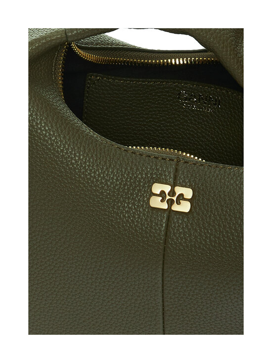 Ganni - Hobo Mini Grained -laukku - MILITARY OLIVE | Stockmann - photo 3
