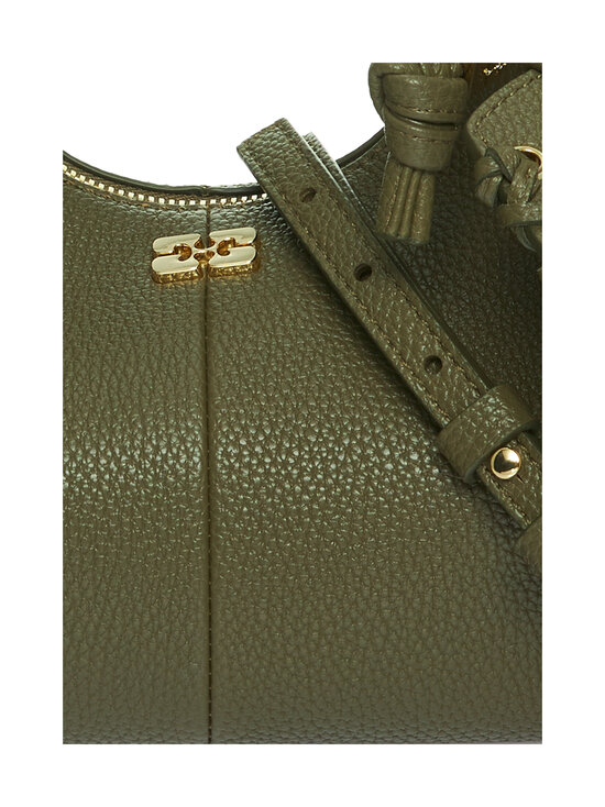 Ganni - Hobo Mini Grained -laukku - MILITARY OLIVE | Stockmann - photo 4