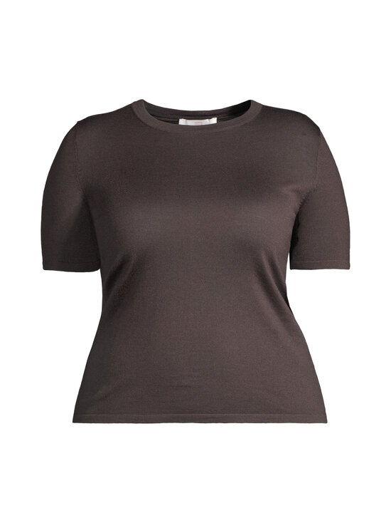 Marina Rinaldi - MRVortensia- lyhythihainen neule - 002 DARK BROWN | Stockmann - photo 1