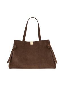 YUZEFI - Gyoza Tote Suede -nahkalaukku - CHOCOLATE | Stockmann