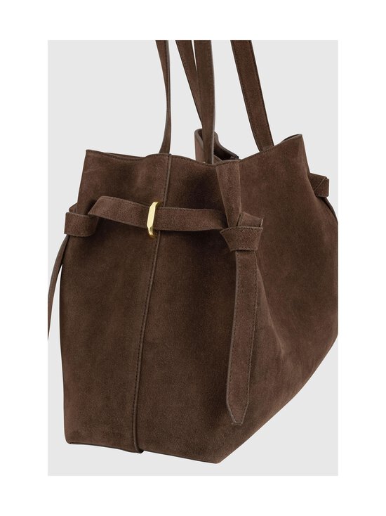 YUZEFI - Gyoza Tote Suede -nahkalaukku - CHOCOLATE | Stockmann - photo 3