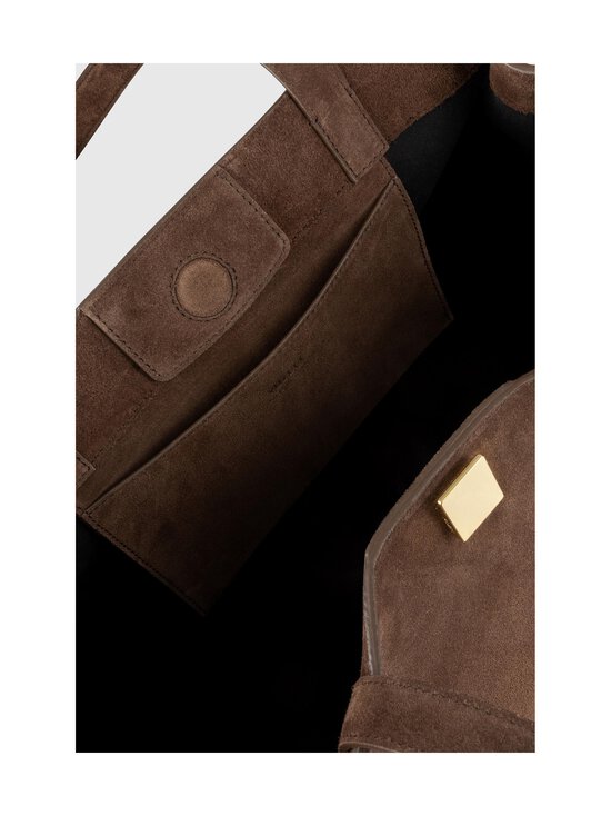 YUZEFI - Gyoza Tote Suede -nahkalaukku - CHOCOLATE | Stockmann - photo 4