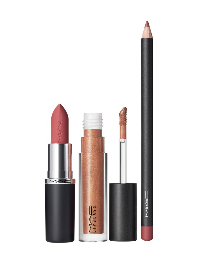 MAC - Spring For Teddy Lip Trio -huulimeikkipakkaus 3.1 Ml + 1.45 + 3 G