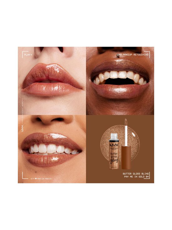 NYX Professional Makeup - Butter Gloss Bling Lip Gloss -huulikiilto - 04 PAY ME IN GOLD - photo 5 NYX Professional Makeup - Butter Gloss Bling Lip Gloss -huulikiilto - 04 PAY ME IN GOLD | Stockmann - photo 5