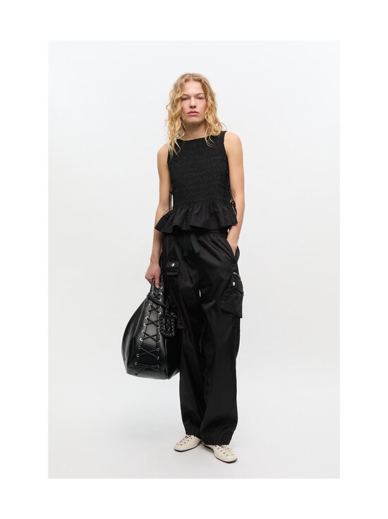 Ganni - Cotton Poplin Smock Tie -toppi - 099 BLACK - photo 5 Ganni - Cotton Poplin Smock Tie -toppi - 099 BLACK | Stockmann - photo 5