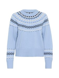 Part Two - Laney O-neck -neule - 303566 SOFT CHAMBREY JACQUARD Part Two - Laney O-neck -neule - 303566 SOFT CHAMBREY JACQUARD | Stockmann