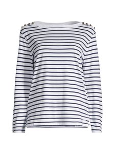 Emporio Armani - Jumper-trikoopaita - FB065 FANCY WARM WHITE/MINERAL BLUE | Stockmann