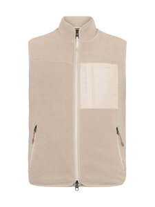 Knowledge Cotton Apparel - Loose Fit Zip Fleece -liivi - 1228 LIGHT FEATHER GRAY | Stockmann
