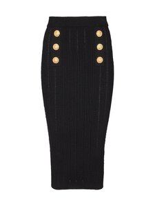 BALMAIN - Buttoned Midi -neulehame - BLACK | Stockmann