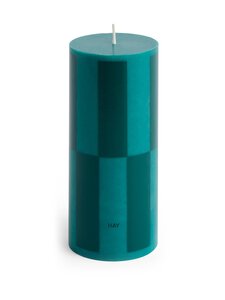HAY - Column Small Green With Dark Green -kynttilä - GREEN WITH DARK GREEN LARGE CHECK | Stockmann