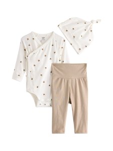 Lindex - Baby Starter Kit apģērbu komplekts 3 gab. - 4939 BEIGE | Stockmann