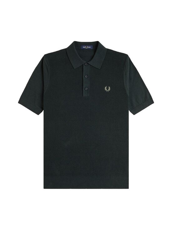 Fred Perry - Waffle Stitch Knitted polo krekls - Q20 NIGHT GREEN - photo 1 Fred Perry - Waffle Stitch Knitted polo krekls - Q20 NIGHT GREEN | Stockmann - photo 1