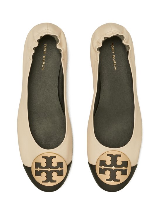 Tory Burch - Claire ādas balerīnas - 001 NEW CREAM / BLACK / GOLD - photo 2 Tory Burch - Claire ādas balerīnas - 001 NEW CREAM / BLACK / GOLD | Stockmann - photo 2