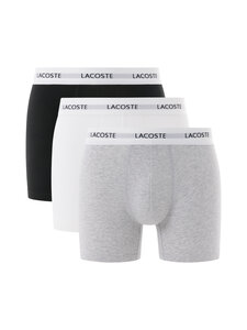 Lacoste - Boxer Brief -alushousut 3 -pack - NUA BLACK/WHITE-SILVER CHINE | Stockmann