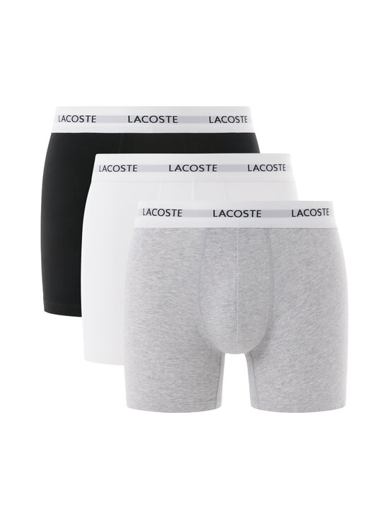 Lacoste - Boxer Brief -alushousut 3 -pack - NUA BLACK/WHITE-SILVER CHINE | Stockmann - photo 1