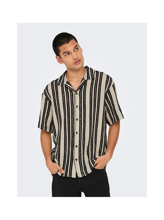Only & Sons - Heegeldatud särk OnsDani - CLOUD DANCER STRIPES:BLACK - photo 6 Only & Sons - Heegeldatud särk OnsDani - CLOUD DANCER STRIPES:BLACK | Stockmann - photo 6