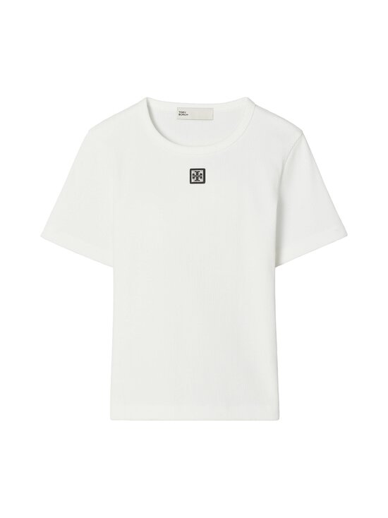 Tory Burch - Cotton Rib Logo t-paita - SNOW WHITE | Stockmann - photo 1
