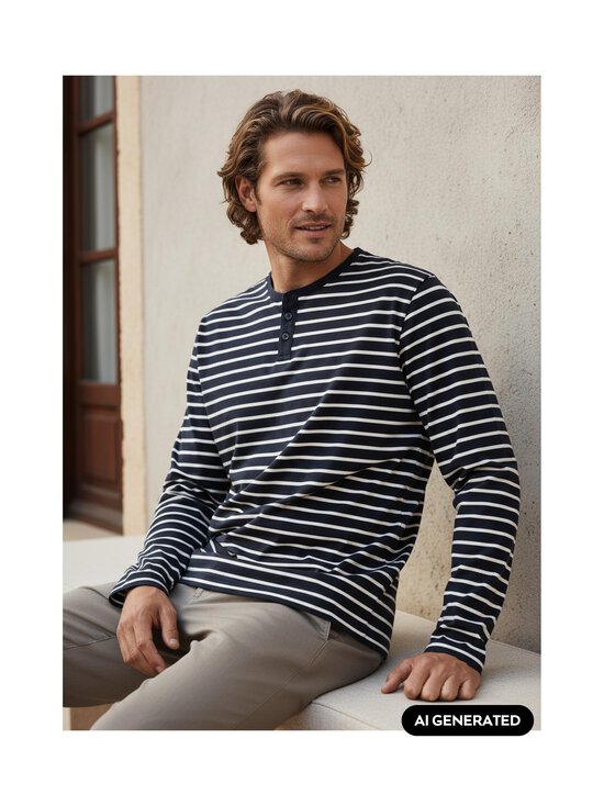 Cap Horn - Tomas Stripe Henley trikotāžas krekls - NAVY/WHITE STRIPE | Stockmann - photo 5