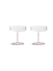 &klevering - Coupe Twirl -lasit 11 cm, 2 kpl / pkt - PINK &klevering - Coupe Twirl -lasit 11 cm, 2 kpl / pkt - PINK | Stockmann
