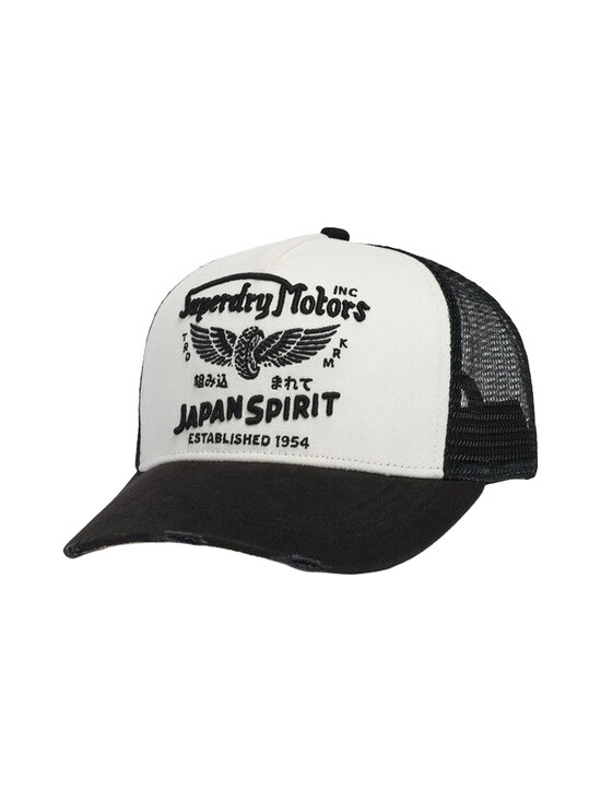 Superdry - Mesh Trucker -lippalakki - 7RY WASHED BLACK/ECRU | Stockmann - photo 1