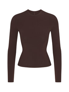 SKIMS - Cotton Jersey Long Sleeve -trikoopaita - ESPRESSO | Stockmann