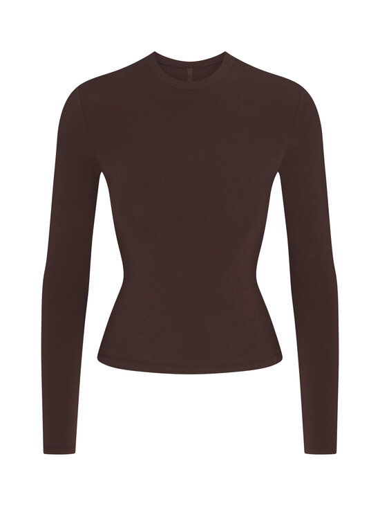 SKIMS - Trikotaažsärk Cotton Jersey Long Sleeve - ESPRESSO | Stockmann - photo 1