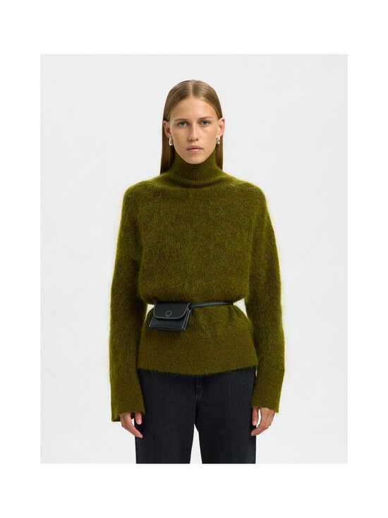 Selected - SlfMira High Neck -neule - AVOCADO DETAIL:BLACK CORE | Stockmann - photo 3