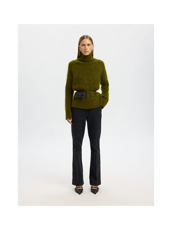 Selected - SlfMira High Neck -neule - AVOCADO DETAIL:BLACK CORE | Stockmann - photo 5