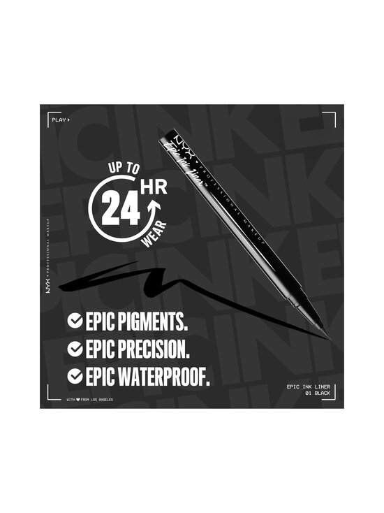 NYX Professional Makeup - Silmalainer Epic Ink Liner 1 ml - BLACK | Stockmann - photo 4
