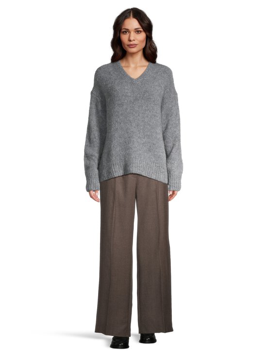 Filippa K - Hairy Alpaca V-Neck -neulepaita - GREY MELANGE | Stockmann - photo 2