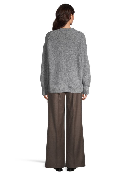 Filippa K - Hairy Alpaca V-Neck -neulepaita - GREY MELANGE | Stockmann - photo 3