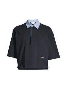 Stella McCartney - Piquet Polo Cropped t-paita - 4000 NAVY | Stockmann