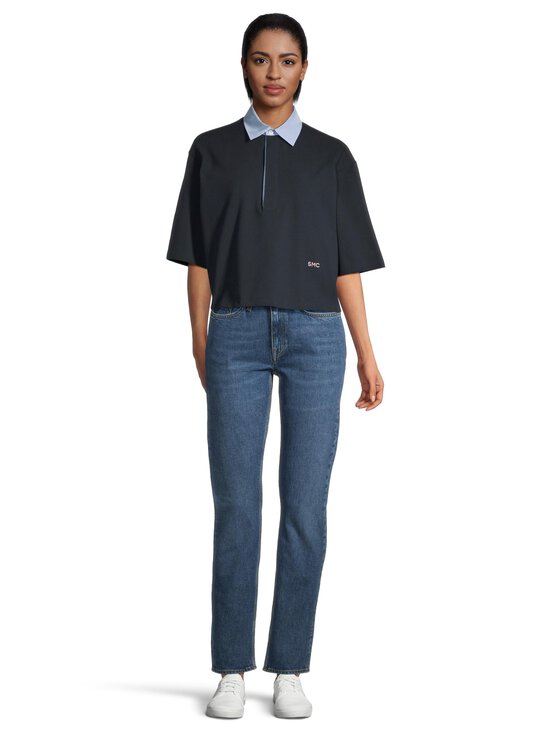 Stella McCartney - Piquet Polo Cropped t-paita - 4000 NAVY | Stockmann - photo 2