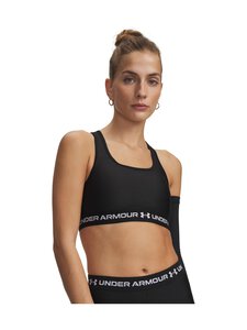 Under Armour - Crossback Mid -urheiluliivit - 011 BLACK MEDIUM HEATHER | Stockmann