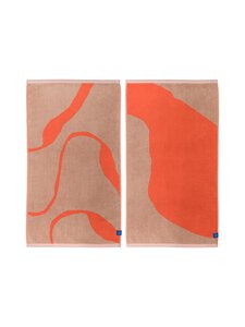 Mette Ditmer Denmark - Nova Arte -vieraspyyhkeet 40 x 55 cm, 2-pack - 16 LATTE / ORANGE | Stockmann