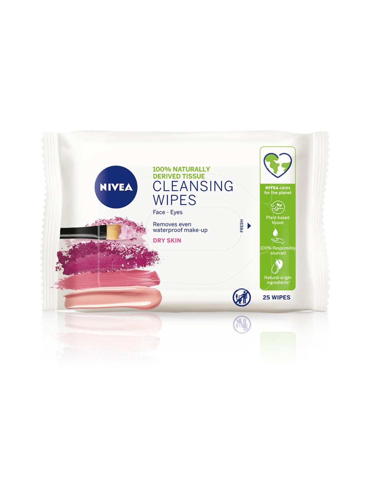 3-in-1 Gentle Cleansing Wipes -puhdistusliinat kuivalle iholle, 25 kpl