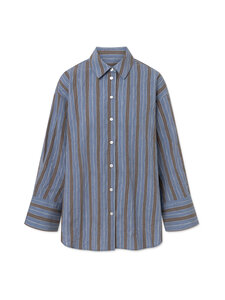 Rue de Tokyo - Pluus Sumiko Melange Stripe - BROWN/BLUE | Stockmann