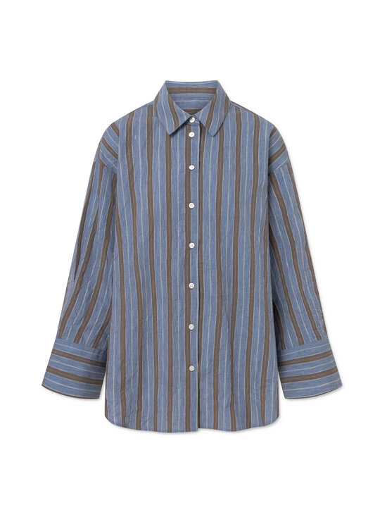 Rue de Tokyo - Pluus Sumiko Melange Stripe - BROWN/BLUE | Stockmann - photo 1