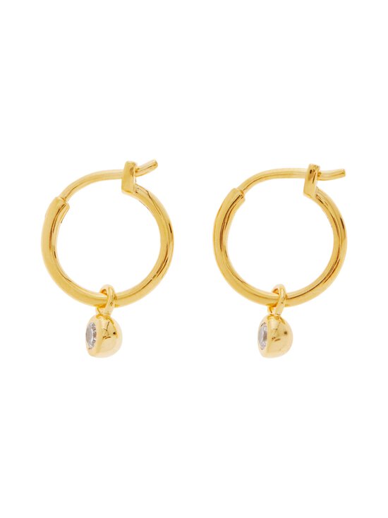 Tennis Charm Mini Hoop auskari
