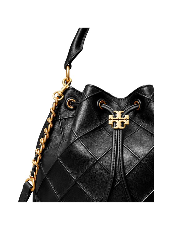 Tory Burch Large Fleming Soft Bucket Bag- Black