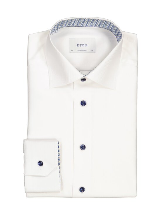 Eton - Triiksärk Contemporary Fit Geometric Effect Textured - 00 WHITE | Stockmann - photo 1