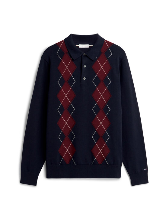 Tommy Hilfiger - Polosärk Placed Argyle - DW5 NAVY BLUE | Stockmann - photo 1