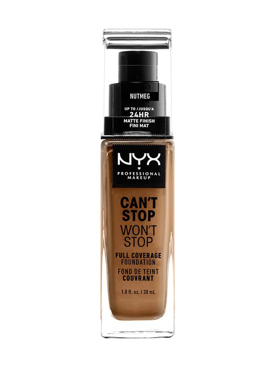 NYX Professional Makeup - Can’t Stop Won’t Stop Full Coverage Foundation -meikkivoide 30 ml - 16.5 NUTMEG - photo 1 NYX Professional Makeup - Can’t Stop Won’t Stop Full Coverage Foundation -meikkivoide 30 ml - 16.5 NUTMEG | Stockmann - photo 1