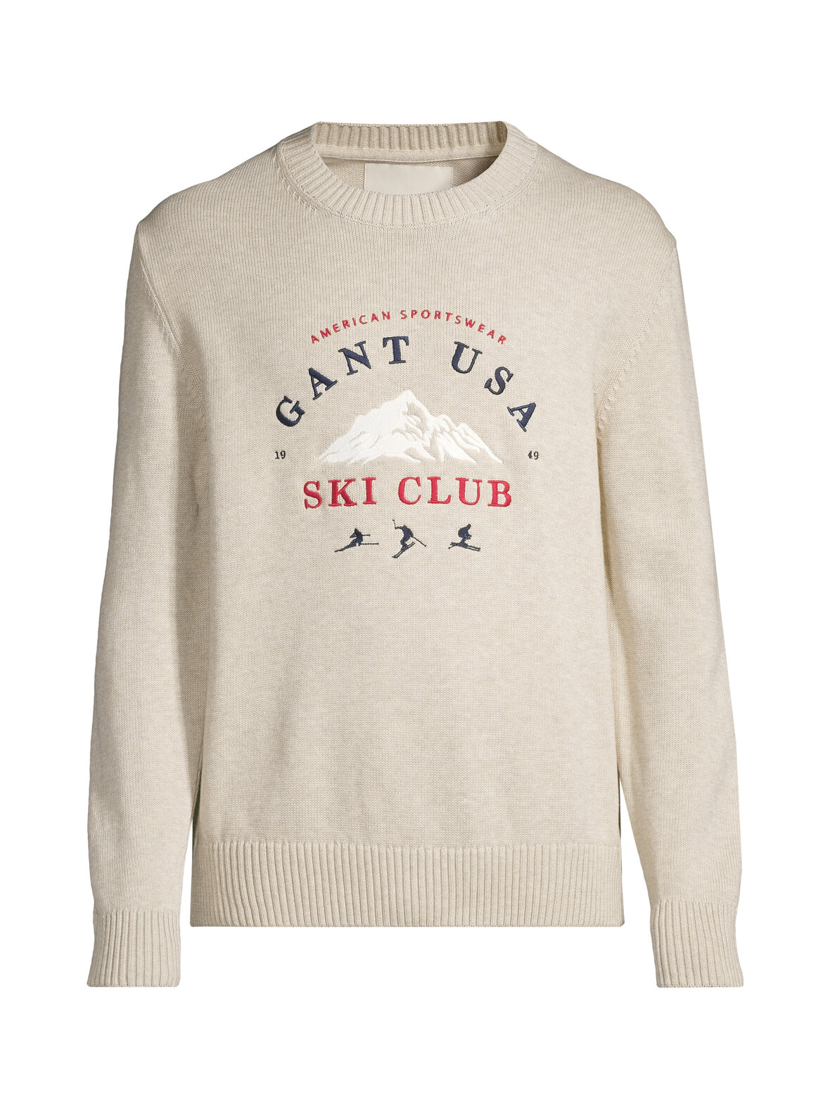 Embroidered Graphic C-neck -neule