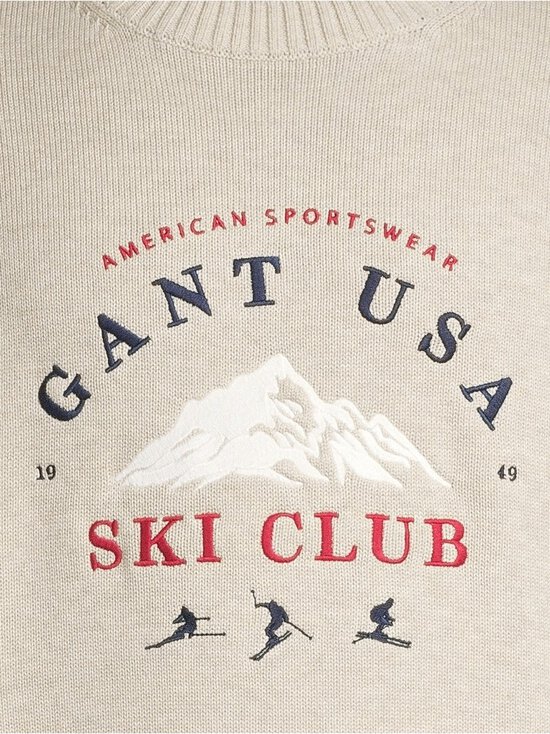 GANT - Embroidered Graphic C-neck -neule - 299 SEED MELANGE | Stockmann - photo 4