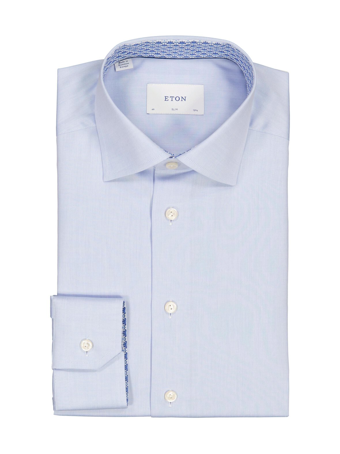 Slim Fit Floral Effect -kauluspaita