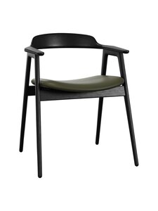 BoConcept - Seoul-tuoli Nordic Grain -nahka 5133 oliivinvihreä / musta tammi - GREEN | Stockmann