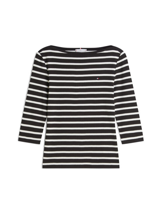 Tommy Hilfiger - New Cody Slim Boat Neck krekls - 0AS BLACK / ECRU STP | Stockmann - photo 1