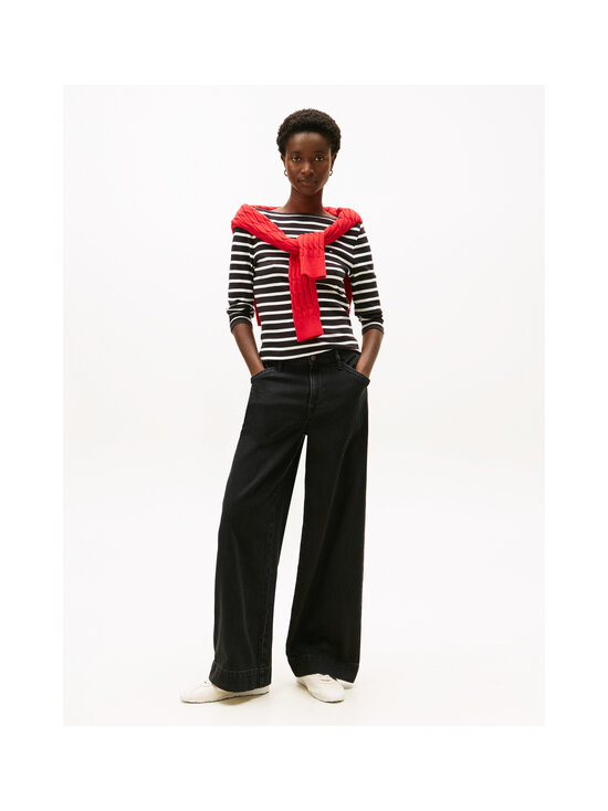 Tommy Hilfiger - New Cody Slim Boat Neck krekls - 0AS BLACK / ECRU STP | Stockmann - photo 3