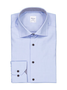 Stenströms - Slimline Contrast -kauluspaita, erikoispitkät hihat - 110 LIGHT BLUE | Stockmann